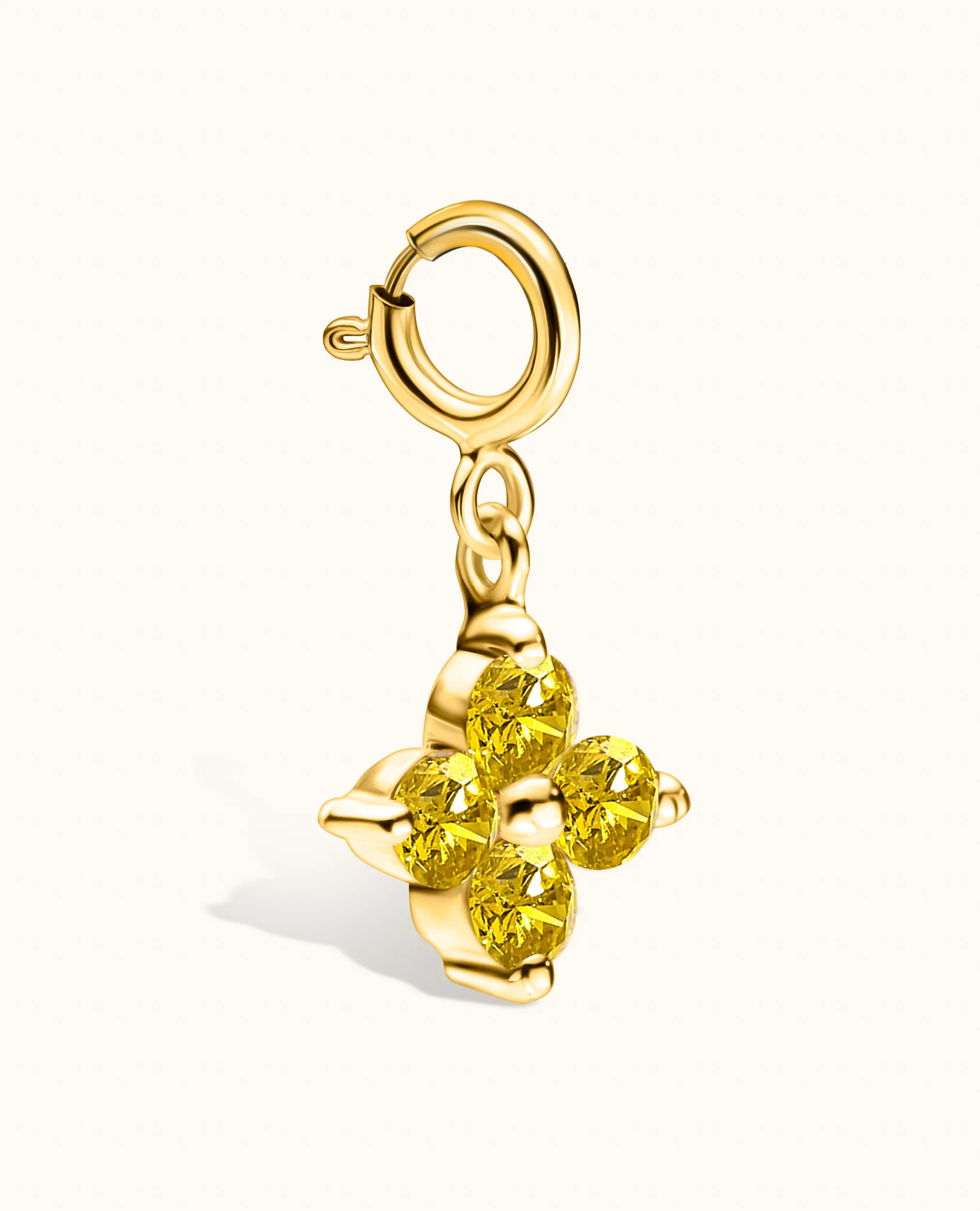 Yellow Diamond Flower Charm - Image 7