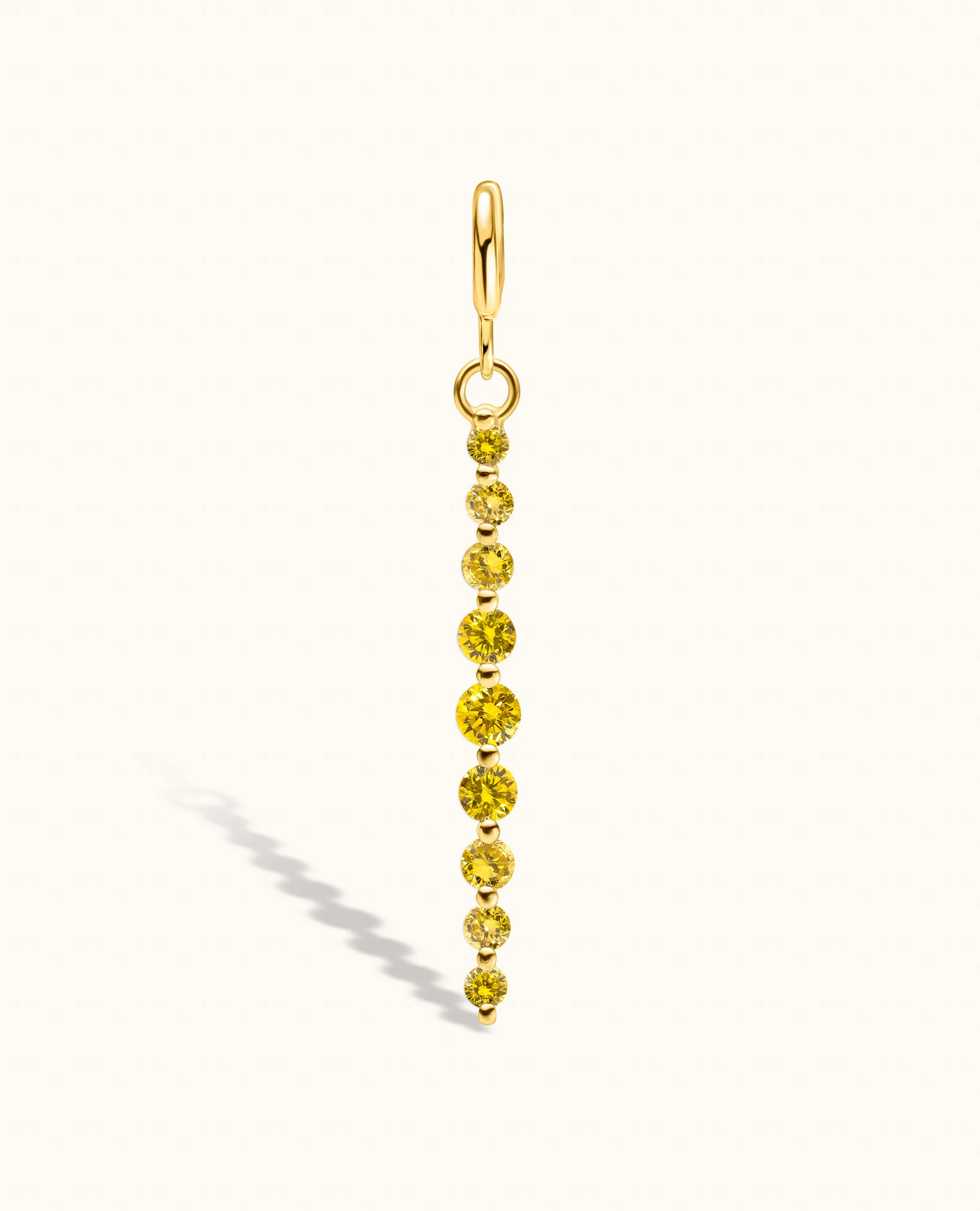 Yellow Diamond Graduated Drop Charm - Image 4