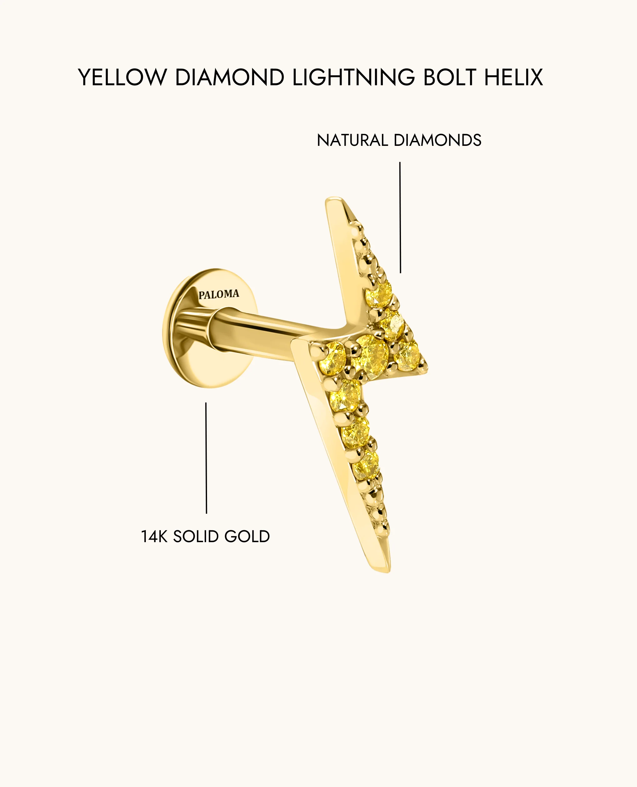 Yellow Diamond Lightning Bolt Helix - Image 6