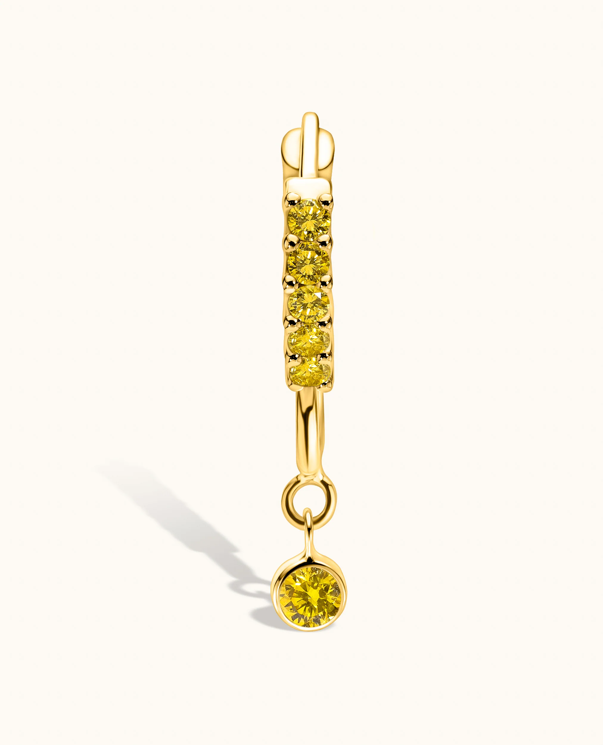 Yellow Diamond Round Bezel Charm - Image 3
