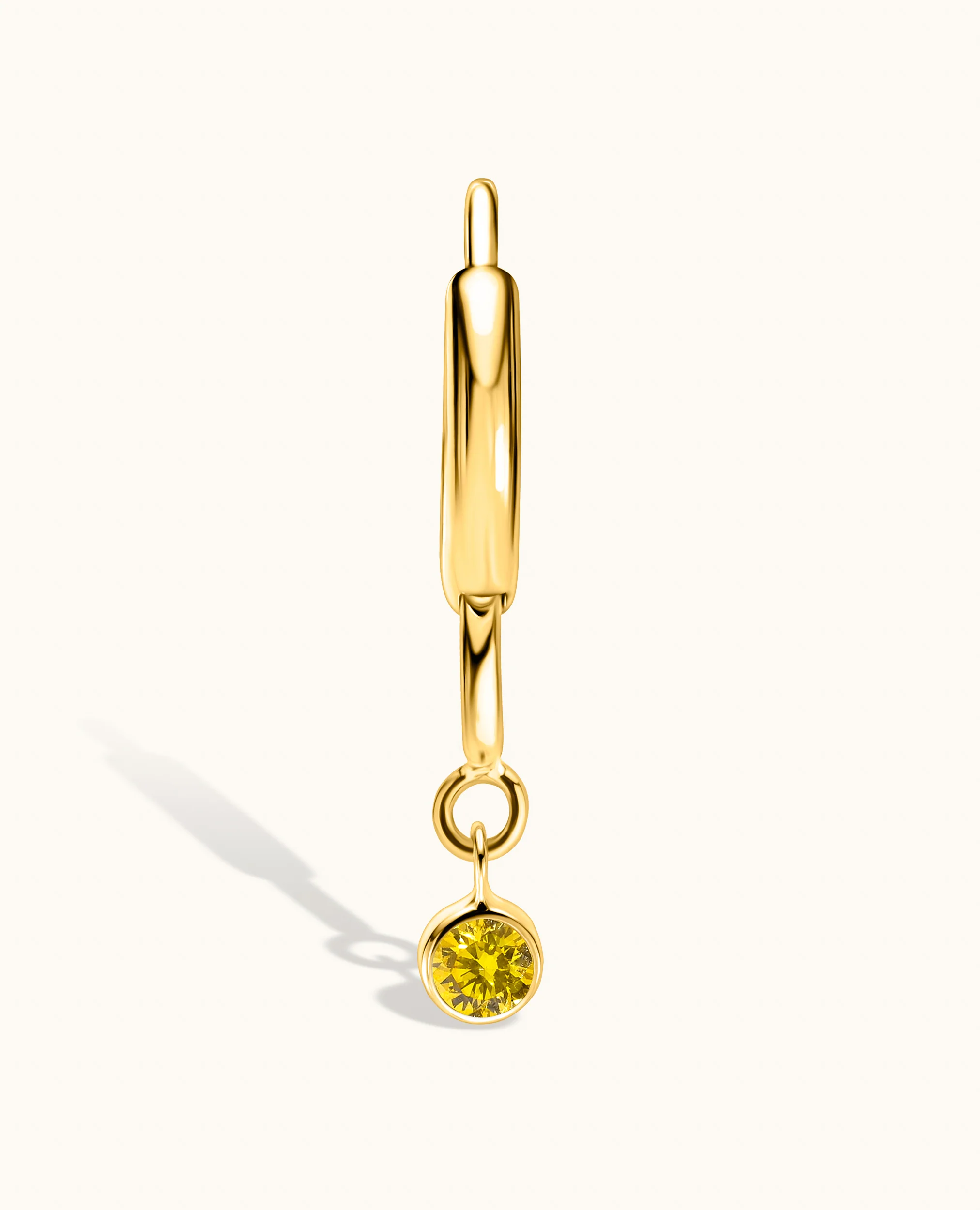 Yellow Diamond Round Bezel Charm - Image 4