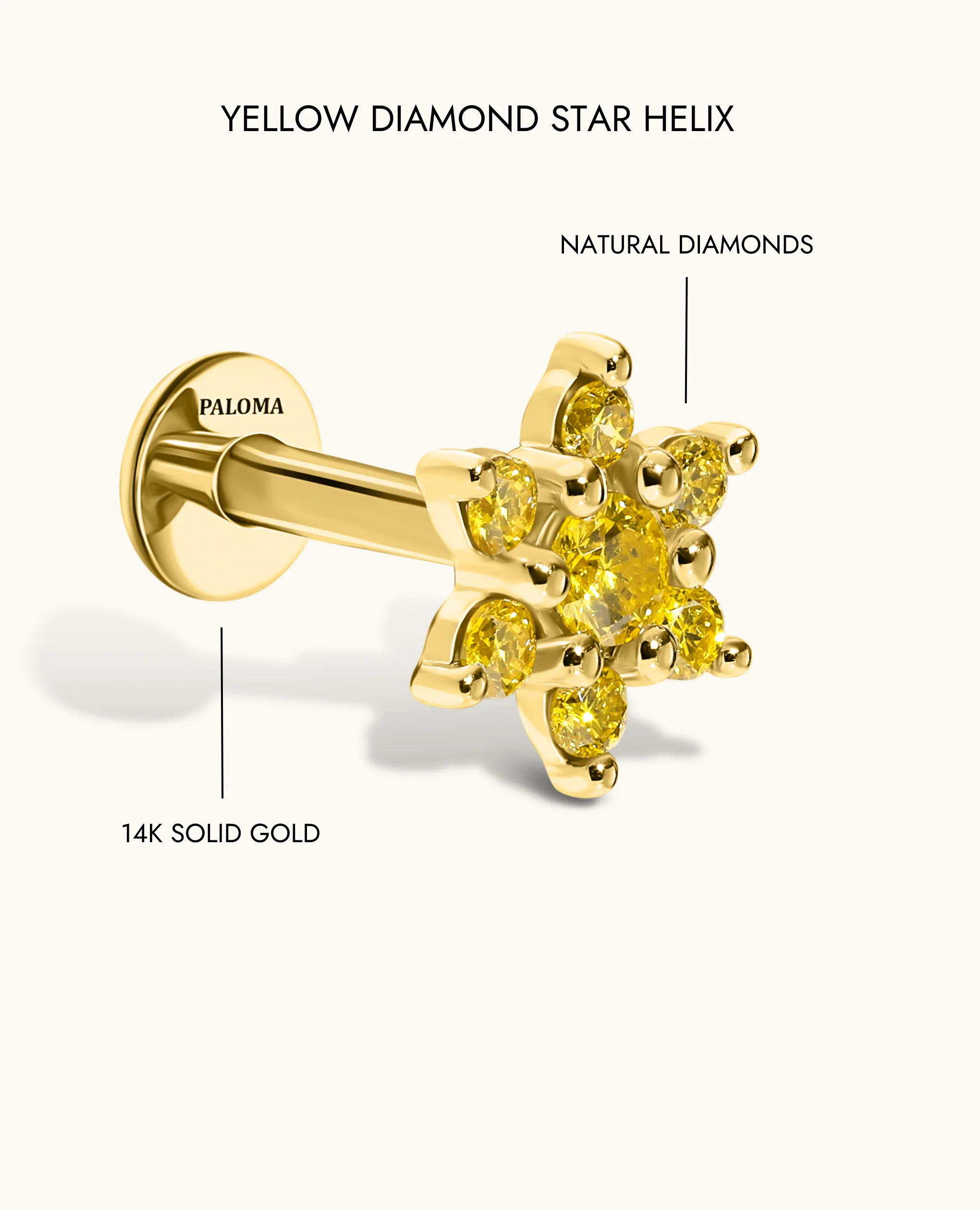 Yellow Diamond Star Helix - Image 6