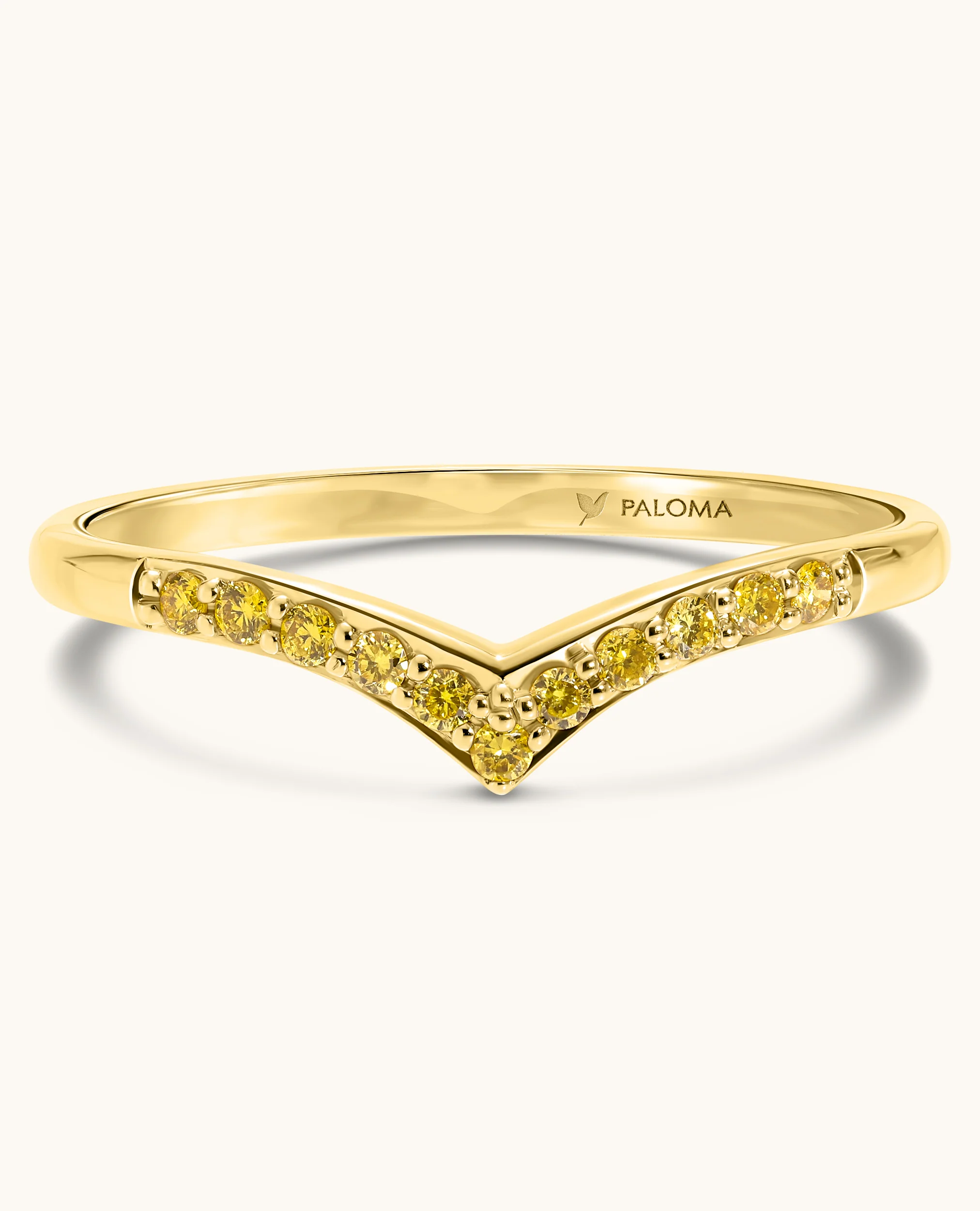Yellow Diamond V Ring - Image 5