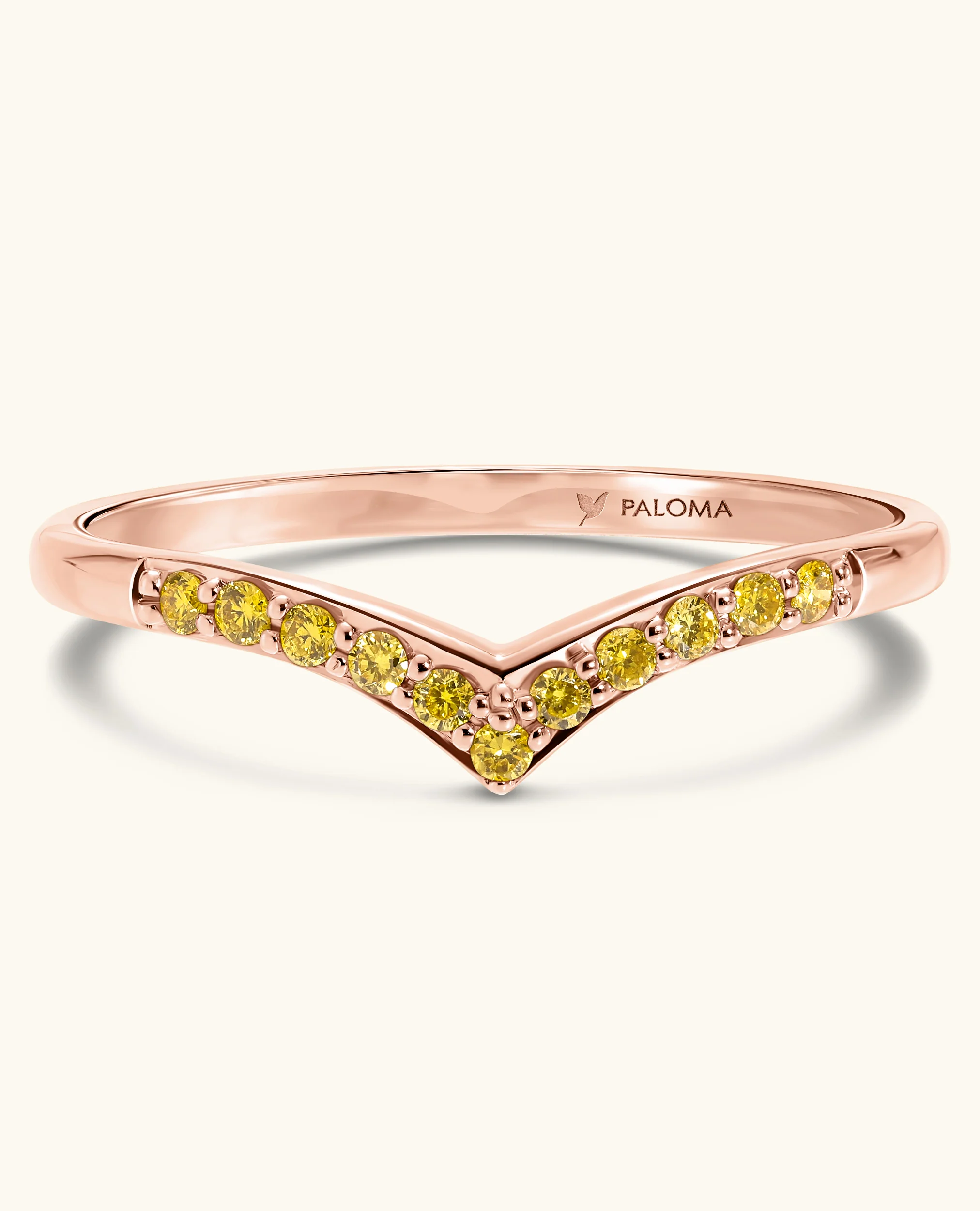 Yellow Diamond V Ring - Image 6